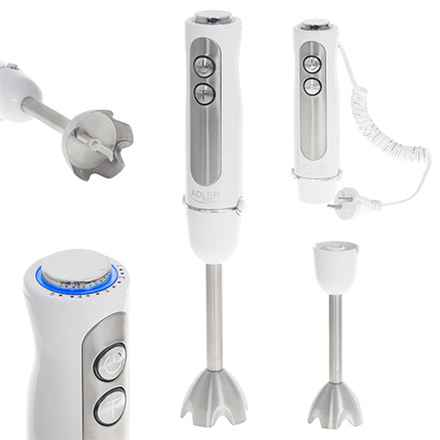 Adler | Mixeur plongeant | AD 4625w | Mixeur plongeant | 1500 W | 5 vitesses | Mode Turbo | Blanc