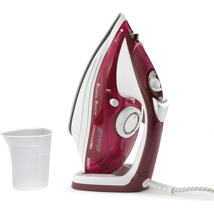 Gorenje | Steam Iron | SIH3000RBC | Power 3000 W | Water tank capacity 350 ml | Continuous steam 40 g/min | Red/White | Steam boost performance 105 g/min