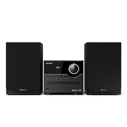 Sharp XL-B512(BK) Hi-Fi Micro System, CD/FM/USB/Bluetooth v5.0, 45W, Black Sharp | Hi-Fi Micro System | XL-B512(BK) | USB port | AUX in | Bluetooth | CD player | Black | FM radio | Wireless connection