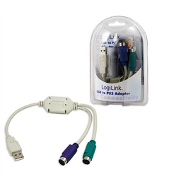 Logilink | Adapter USB to PS/2 x2 :. | Grey | USB M | 2x Mini DIN 6-pin FM | 0.2 m - 0