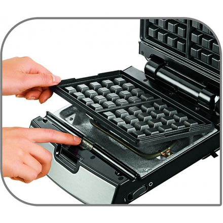 TEFAL | SW852D12 | Appareil à croque-monsieur | 700 W | Nombre de plaques : 2 | Nombre de pâtisseries : 2 | Acier inoxydable