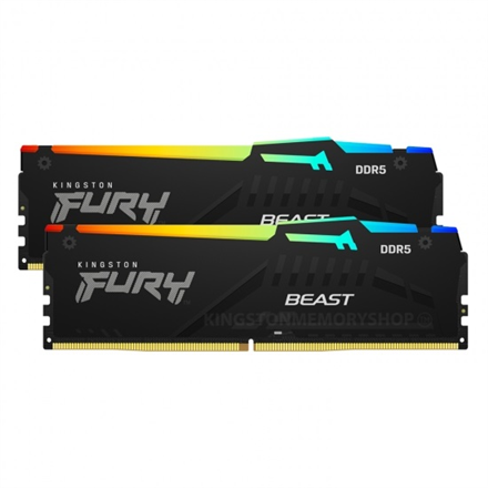 Pamięć DDR5 Fury Beast RGB 32GB(2*16GB)/5600 CL36 czarna EXPO