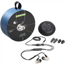 Shure AONIC 215 - écouteurs intra-auriculaires avec transducteur unique et câble de 3,5 mm (transparent)