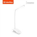 Colorway stolní LED lampa / CW-DL04FCB-W/ Integrovaná baterie / Klip na uchycení/ Bílá