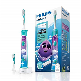 Philips | Sonic Electric toothbrush | HX6322/04 | Rechargeable | For kids | Number of brush heads included 2 | Number of teeth brushing modes 2 | Sonic technology | Aqua - 0