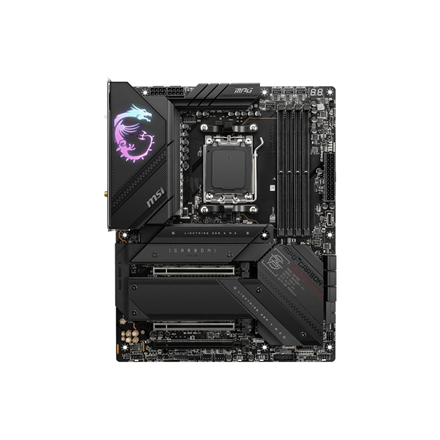 Msi  mpg x670e carbon wifi  famille de processeurs amd  socket am5  ddr5 dimm  emplacements mémoire : 4  interfaces de disque dur prises en charge : sata m.2  nombre de connecteurs sata : 6  chipset : amd x670  atx