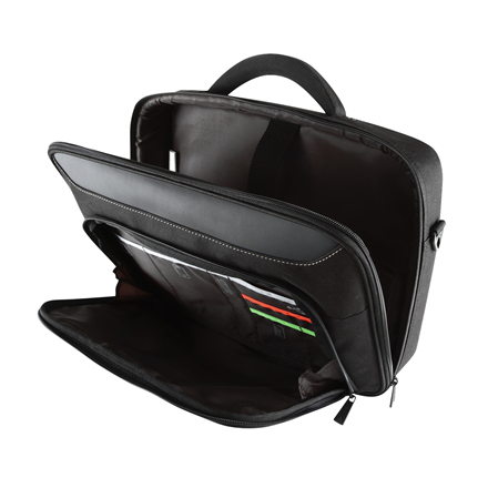 Targus | CN418EU | Sacoche à clapet pour ordinateur portable | Porte-documents | Noir/Rouge | 17-18 pouces | Bandoulière