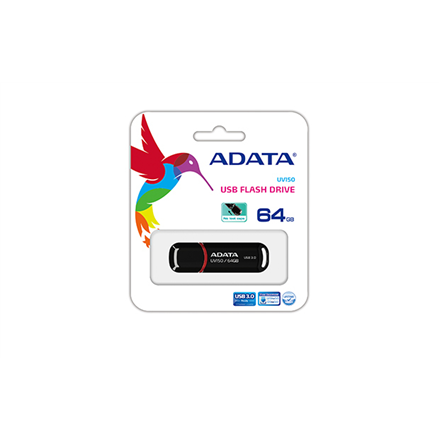 Clé USB ADATA DashDrive UV150 64 Go USB Type-A 3.2 Gen 1 (3.1 Gen 1) Noir