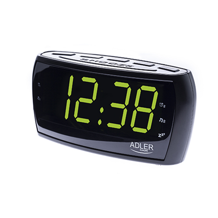 Adler  radio-réveil  ad 1121  fonction réveil  noir