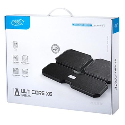 Support de refroidissement pour ordinateur portable DeepCool MULTI CORE X6 39,6 cm (15,6") Noir
