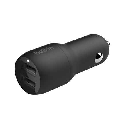 Belkin | Dual USB-A Car Charger 24W + USB-A to Lightning Cable | BOOST CHARGE