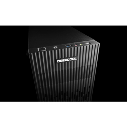 DeepCool MATREXX 30, Mini-tour, Mini-ITX/Micro-ATX, 1 port USB 2.0, 1 port USB 3.0, 1 port audio, 1 port micro, 1 ventilateur noir préinstallé de 120 mm, verre trempé, panneau grillagé, DP-MATX-MATREXX30