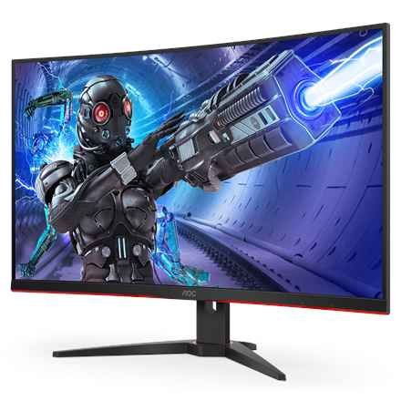 Écran d'ordinateur AOC G2 C32G2ZE/BK 80 cm (31,5") 1920 x 1080 pixels Full HD LED Noir, Rouge