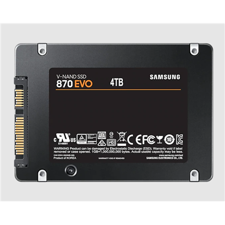 Samsung | SSD | 870 EVO | 4000 GB | SSD form factor 2.5" | Solid-state drive interface SATA III | Read speed 560 MB/s | Write speed 530 MB/s