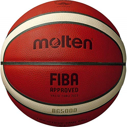 Ballon de basket-ball de compétition MOLTEN B7G5000 FIBA cuir premium taille 7