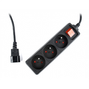 EnerGenie EG-PSU3F-01 UPS power strip, 3 FR sockets, 10 A, C14 plug, 0.6 m cable, black | EnerGenie-3