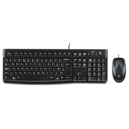 LOGITECH MK120 Corded Combo - BLACK - USB - US INT'L - EER