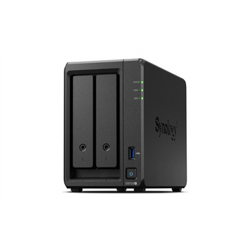 Synology ds723+ 2 baies/amd ryzen r1600/bi-cœur 26 ghz/31 ghz/2 go ddr4/2 x 35" x hot swap/2 x 1 gbe/1 x usb 3.2/esata/raid 01/3 ans  synology  2 baies  ds723+  amd  ryzen r1600  fréquence du processeur 26 ghz  2 go