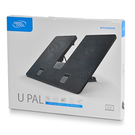 DeepCool U PAL laptop cooling pad 39.6 cm (15.6") 1000 RPM Black