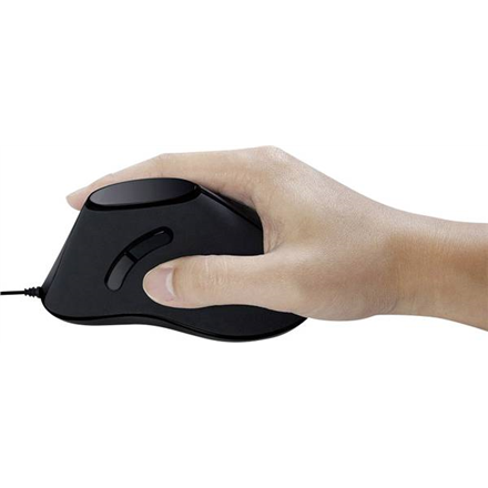 MOUSE Logilink, PC sau NB, cu fir, USB, optic, 1000 dpi, butoane/scroll 5/1, ergonomic, negru, "ID0158" (timbru verde 0.18 lei)