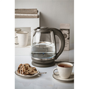 Adler | Kettle | AD 1286 | Standard | 2200 W | 2 L | Plastic/Glass | 360° rotational base | Grey/ transparent-1
