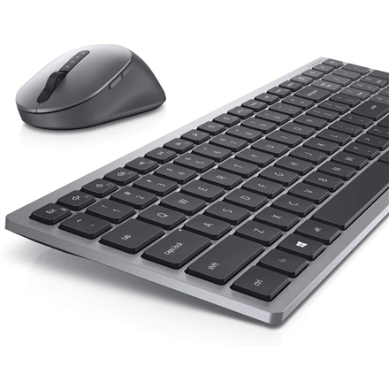 Dell  clavier et souris  km7120w  ensemble clavier et souris  sans fil  piles incluses  anglais/anglais  bluetooth  gris titane  connexion sans fil