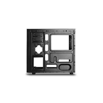 DeepCool MATREXX 30, Mini-tour, Mini-ITX/Micro-ATX, 1 port USB 2.0, 1 port USB 3.0, 1 port audio, 1 port micro, 1 ventilateur noir préinstallé de 120 mm, verre trempé, panneau grillagé, DP-MATX-MATREXX30
