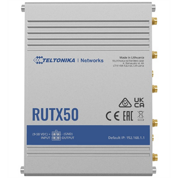 Router 5G RUTX50 Dual Sim, GNSS, WiFi, 4xLAN, USB2.0