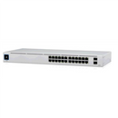 UBIQUITI Standard 24 PoE; (16) GbE PoE+, (8) GbE ports; (2) 1G SFP ports; 95W total PoE availability; Fanless, silent cooling.