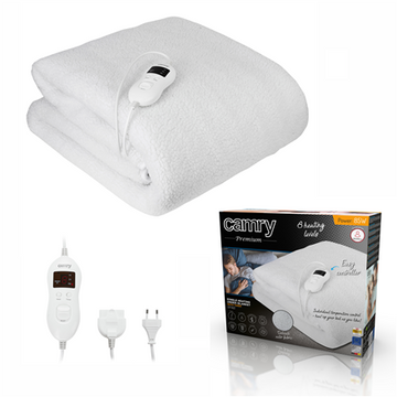 Camry | Electirc heating under-blanket with timer | CR 7422 | Number of heating levels 5 | Number of persons 1 | Washable | Remote control | Syntetic wood | 60 W | White - 0