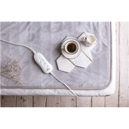 Adler | Electric blanket | AD 7425 | Number of heating levels 4 | Number of persons 1 | Washable | Remote control | Coral fleece | 60 W | Grey