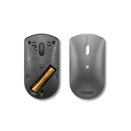 Lenovo | Souris silencieuse Bluetooth ThinkBook | Sans fil | Bluetooth 5.0 | Gris fer | 1 an
