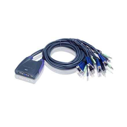 Aten 4-Port USB VGA/Audio Cable KVM Switch | Aten | 4-Port USB VGA/Audio Cable KVM Switch (0.9m, 1.2m)