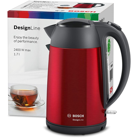 Bouilloire électrique Bosch TWK3P424 1,7 L 2400 W Gris, Rouge