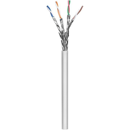 Goobay | CAT 6a network cable, S/FTP (PiMF) | 96094 | Cable type - round cable. AWG 26/7 (stranded). Meter scaling yes. Cable sheath diameter (approx.) 6.3 mm. Inner conductor material CU (copper). Material cable sheath LSZH. Number of shieldings 2 x. T