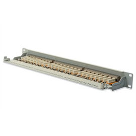 Digitus | Patch Panel | DN-91524S | White | Category: CAT 5e; Ports: 24 x RJ45; Retention strength: 7.7 kg; Insertion force: 30N max | 48.2 x 4.4 x 10.9 cm