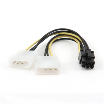 Kabelis Gembird 4Pin Molex x2 - 6 PIN PCI-E