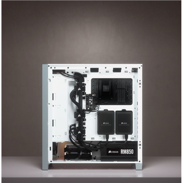 Corsair | Tempered Glass Mid-Tower ATX Case | iCUE 4000X RGB | Side window | White | Mid-Tower | Power supply included No | ATX - 0
