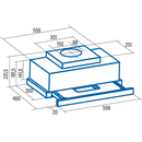 CATA | Hood | TFH 6630 WH | Telescopic | Energy efficiency class A+ | Width 60 cm | 605 m³/h | Touch control | LED | White-2