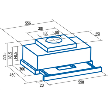 CATA | Hood | TFH 6630 WH | Telescopic | Energy efficiency class A+ | Width 60 cm | 605 m³/h | Touch control | LED | White - 0