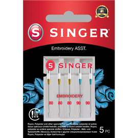 Singer | Embroidery Needle ASST 5PK