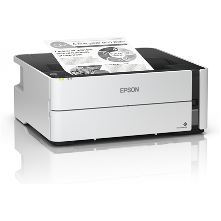 Imprimanta inkjet Mono EPSON M1180 A4 Functii: Impr Viteza de Printare Monocrom: 20ppm Viteza de printare color: Conectivitate:USB|Retea|WiFi Duplex:Da ADF:Nu, (Timbru Verde 11lei) "C11CG94403"(RAPO)