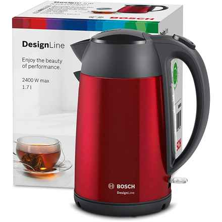 Bouilloire électrique Bosch TWK3P424 1,7 L 2400 W Gris, Rouge