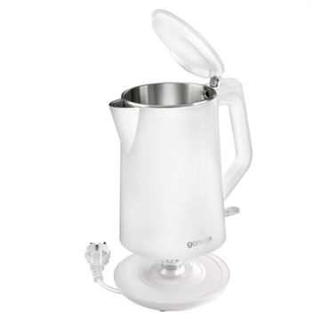 Gorenje | Kettle | K15DWW | Electric | 2200 W | 1.5 L | Plastic + metal | 360° rotational base | White - 0