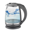 Adler | Kettle | AD 1286 | Standard | 2200 W | 2 L | Plastic/Glass | 360° rotational base | Grey/ transparent-3