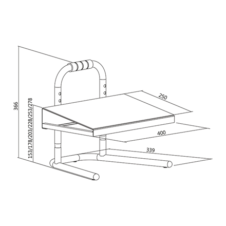 Logilink | Repose-pieds réglable autoportant | EO0007