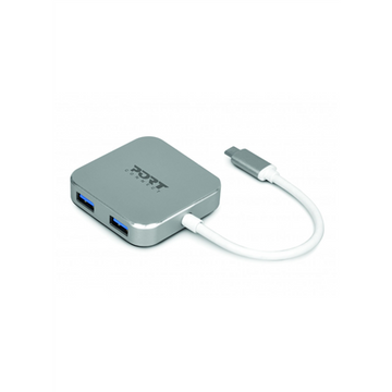 PORT Designs USB-C to 4-Port USB-A 3.0 Hub - 0