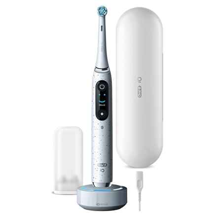 Brosse à dents électrique ORAL-B iO Series 10 Stardust White + chargeur iO Sense Blanc