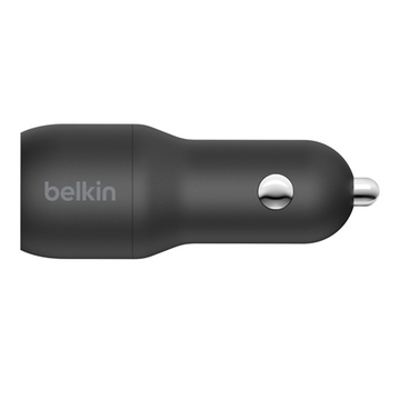 Belkin  chargeur de voiture double usb-a 24 w + câble usb-a vers lightning  boost charge