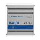 Teltonika | Industiral POE+ Swith | TSW100 | Unmanaged | Desktop | Gigabit Ethernet (copper) ports quantity 5 | Power over Ethernet (PoE) ports quantity 4 | PoE+ ports quantity 4 | 24 month(s)-3